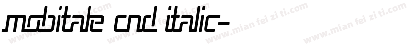 Mobitale Cnd Italic字体转换